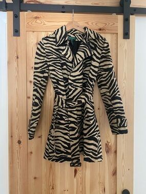 Lauren Ralph Lauren Zebra-Print Trench Coat